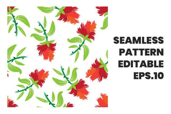 Download Vector Eps.10 Flower Seamless Pattern - Premium Resources