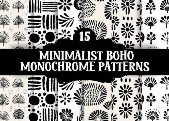 Download Minimalist Boho Monochrome Patterns - Monochrome patterns Collection