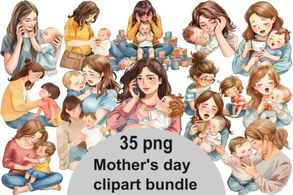 Download Mothers Day Clipart, Mom and Baby Clipar - Premium Resources