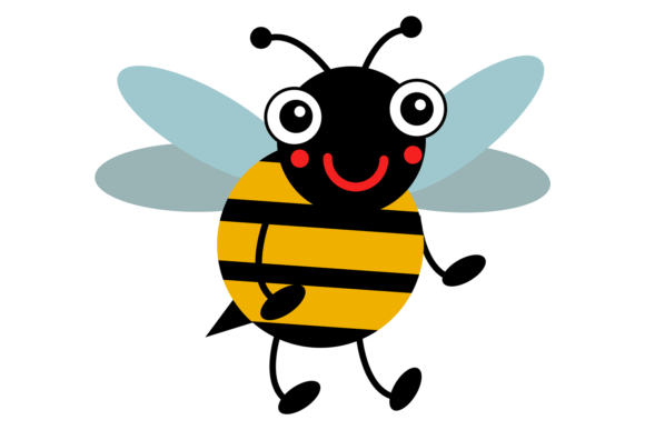 Download Cartoon Bee Character. Funny Flying Inse - Cartoon bee Collection
