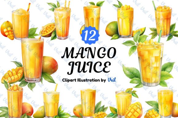 Download Mango Juice Clipart Watercolor Bundle - Mango Collection