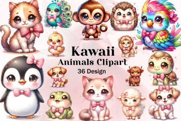 Download Kawaii Animals Clipart Bundle - Kawaii animals Collection