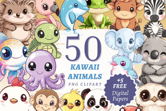 Download Kawaii Animals PNG Bundle - Kawaii animals Collection