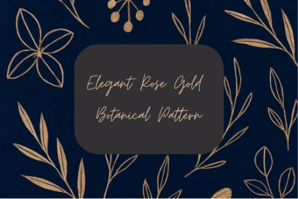 Download Elegant Rose Gold Botanical Pattern - Premium Resources